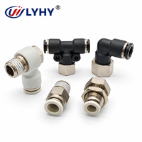 LYHY Factory Direct Sale PTF Female Thread Air Hose Connector 3 Way 4-16mm for Automobile Industry Quick Connect Fittings