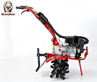 BraveBear BHCT170A Motoculteur thermique manuel à essence 4 temps 212cc 4KW pour ferme, verger et jardin, mini-motoculteur 80-120cm