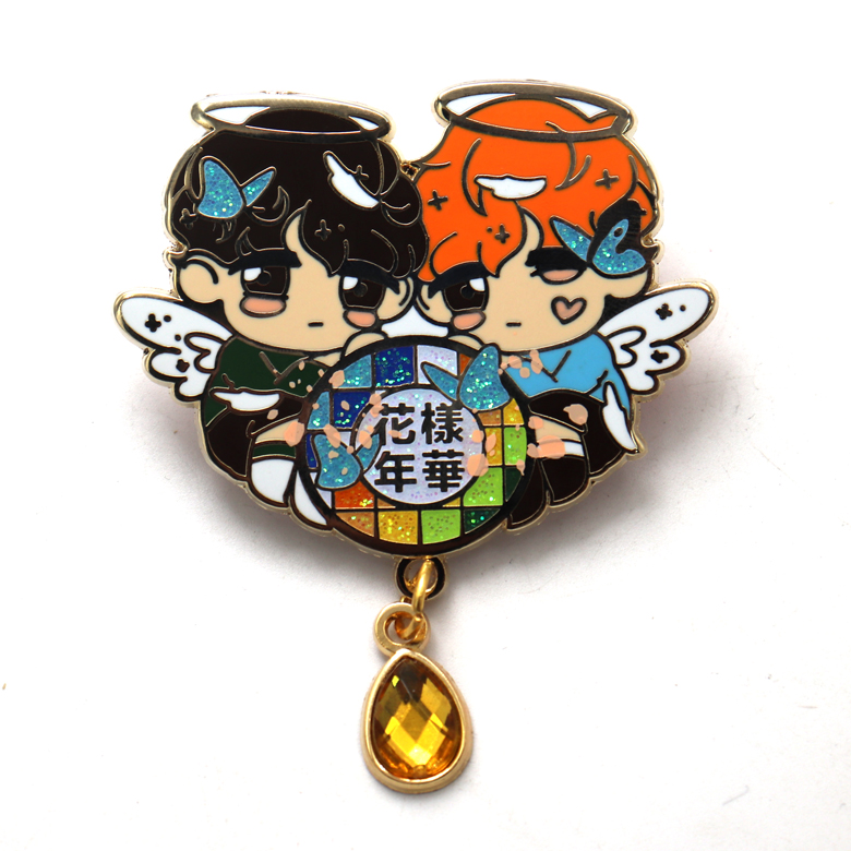 Kunshan производство по индивидуальному заказу, милые металлические сувениры с эмалью и шелкографией, с камнями