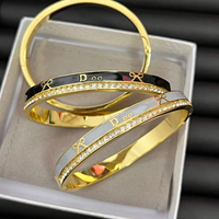 Bracelet de luxe de marque de créateur, design minimaliste et épuré, à charnière, pour femme, best-seller, bijoux