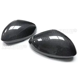 Coques de rétroviseurs latéraux en fibre de carbone pleine, style autocollant, pour Alfa Romeo Giulia Berline 2017-IN - Product Image 3