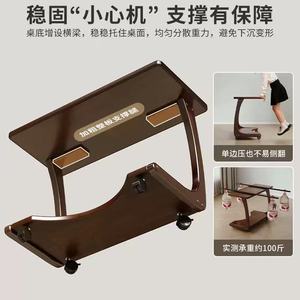 Bona Gold Square Movable C Shaped Side Table Wood <b>Top</b> Portable Coffee Table For Living Room Bedroom Small Apartment - Product Image 5