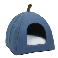 Vente en gros d'usine : Tapis de couchage pour animaux de compagnie en velours style yourte, tente dôme pour petits chiens et chats