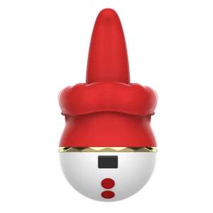 จี-จุดและช่องคลอดหัวนม clitoral เสียงสั่นสำหรับร่างกายผู้หญิงยาวลิ้นเลียกุหลาบ dildo - Product Image 4