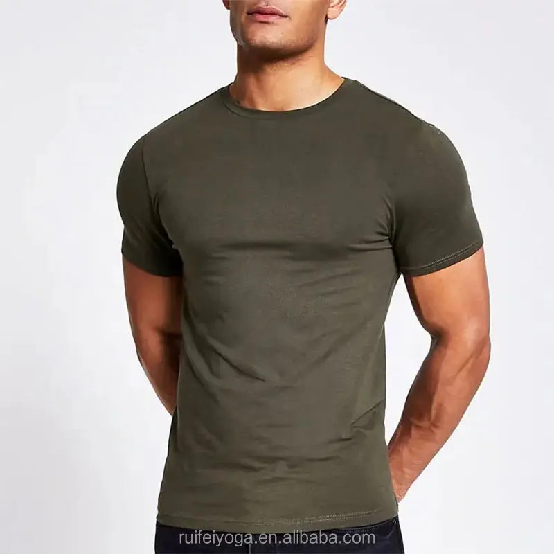 2023 New Arrival Wholesale Custom Printing Logo Men Plain 95% Cotton 5% Spandex Workout Sport Tshirt Fitness Gym T Shirt For Men