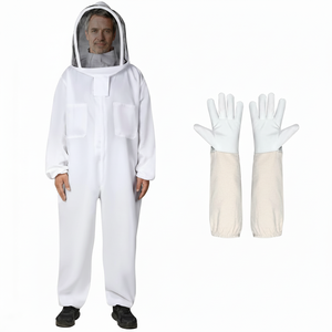 Traje Profesional de Apicultura, Traje Completo para Apicultor, Chaqueta de Apicultura con Guantes y Capucha Ventilada, Sombrero de Apicultor - Product Image 1