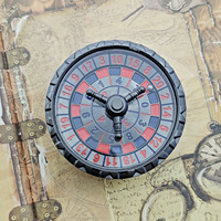 Ensemble de dés en métal 7-en-1 avec roulette double et boule rotative, dés de carrousel pour DND