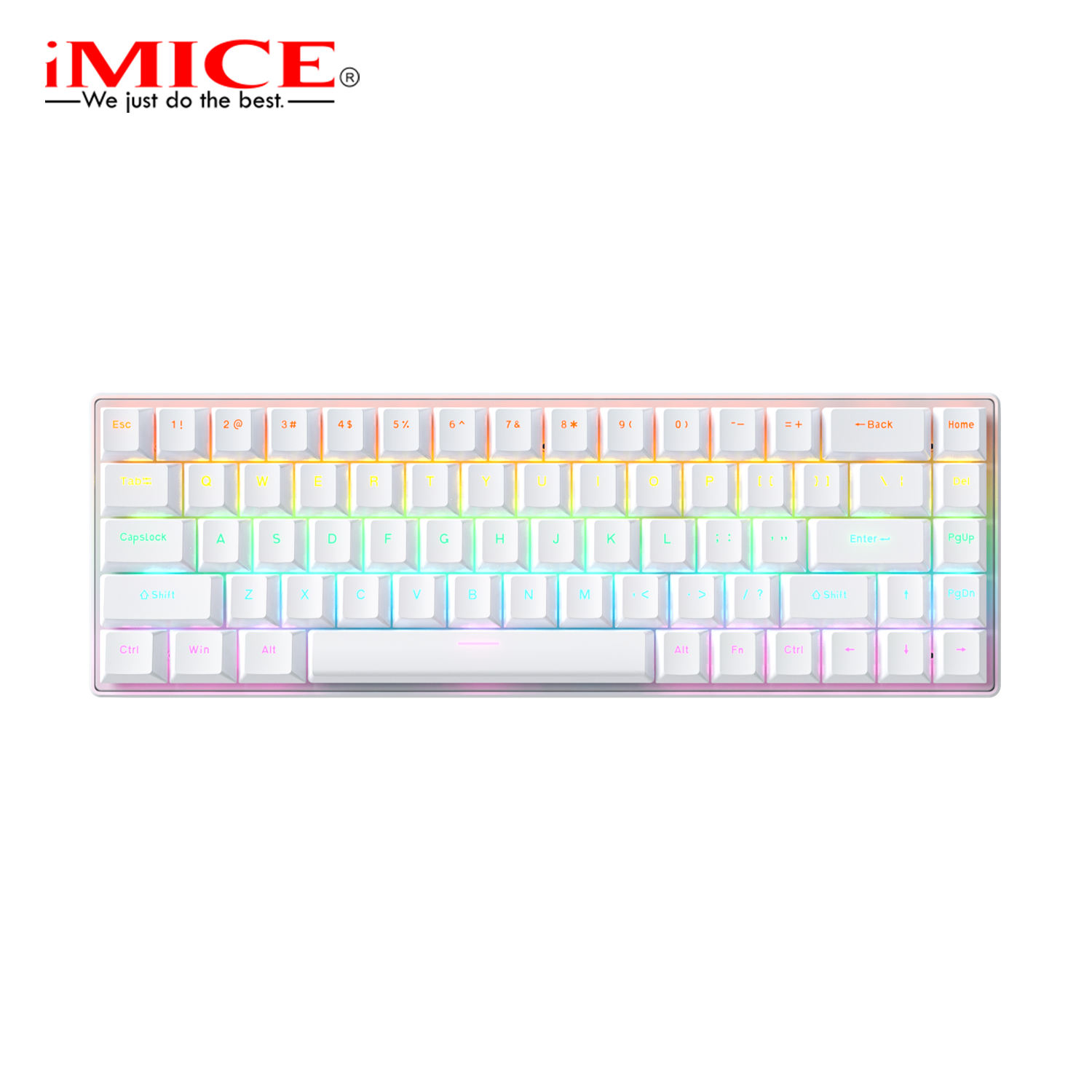 KIYO IMICE GK-690 68 Keys Wired Gaming Keyboard with LED Lights, Multi
