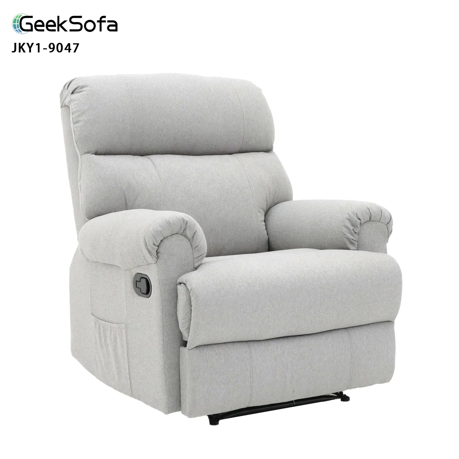 Geeksofa Cadeira reclinável manual para móveis de sala de estar, tecido de linho moderno para meninos preguiçosos, atacado de fábrica