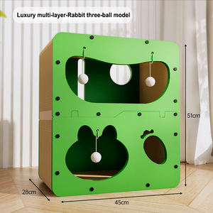 Rumah kucing karton bergelombang Retro, mewah desain bergaya nyaman di musim panas untuk kucing dan anjing - Product Image 6