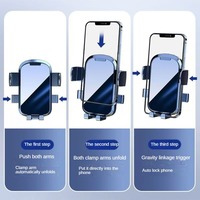 Support de téléphone portable pour voiture à gravité stable en plastique avec rotation à 360 degrés, support de téléphone portable mécanique portable pour voiture et clip