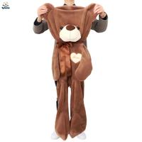 Grosir Kulit Boneka Beruang Teddy Warna-warni Ukuran Besar Berkualitas Tinggi Dengan Syal Merah Dan Tulisan Love, Boneka Teddy Kosong, Kulit Mainan Plush Custom, OEM ODM