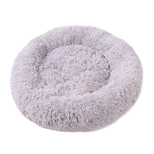 Großhandel Winterfestes XL Plüschiges Dickes Kissen Tiefschlaf Katzenbett Hundebett Einfarbig Direkt ab Werk Haustierprodukte - Product Image 1