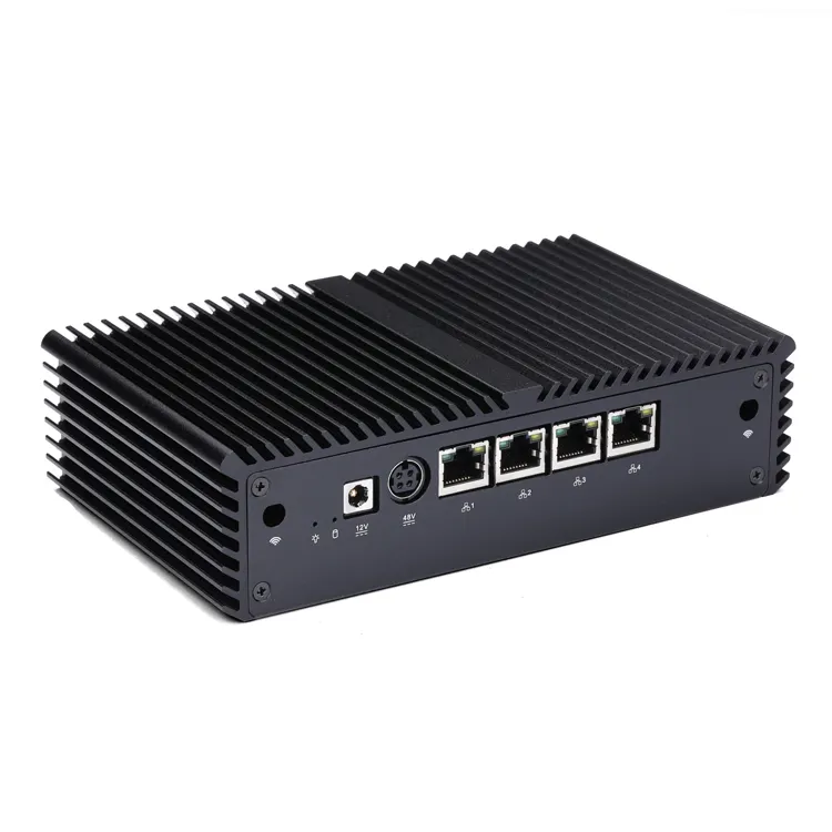 Q710G4 Mini-PC 4x i211AT Gigabit LAN J3455 Quad-Core lüfterlose Firewall Unterstützung POE DDR3 Linuxbetriebene neue Minicomputer UK/EU