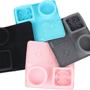 Assiette de nourrissage lent pour chien en silicone durable, non toxique, accessoires pour animaux de compagnie pour une alimentation saine, bol écologique - Product Image 1