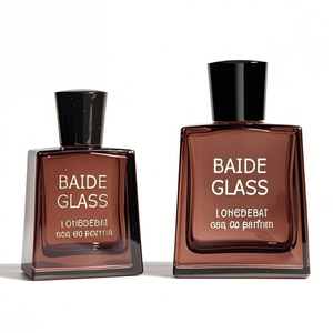 Luxury Packaging Empty Rectangle <b>Perfume</b> Spray <b>Bottle</b> Pump Crimp Clear 30ml 50ml 100ml Glass Black <b>Perfume</b> <b>Bottle</b> with Gold Cap - Product Image 5