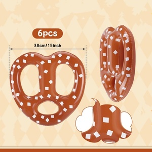 Refroidisseur de boissons gonflable en PVC en forme de bretzel et de chopes à bière, 15 pouces (17,3*13,4 pouces) pour décorations de fêtes à thème et de vacances - Product Image 2