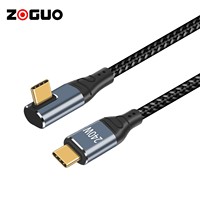 Câble USB4 240W de haute qualité, type C coudé, charge rapide 5A, 40 Gbps, 8K60HZ pour Mac et téléphones mobiles