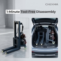 Nouveau chariot élévateur à fourche compact, portable et détachable, 300 kg, 1,6 m, à batterie, pour le levage d'éclairages de scène et de haut-parleurs, et le chargement/déchargement de marchandises