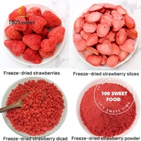 Fraises lyophilisées en vrac 100 % pures en gros : fruits, dés, tranches, poudre
