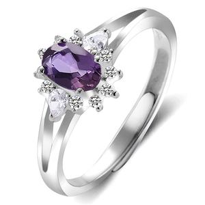 Service d'emballage Bague en améthyste Or Améthyste Diamant Bijoux de style occidental Bague en améthyste délicate - Product Image 6