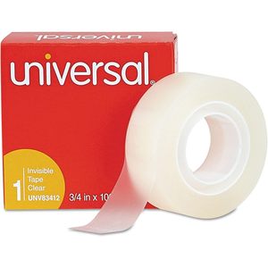 Lot de 12 Rubans Adhésifs Transparents Universels Invisibles pour Bureau, 1,9 cm x 25 m, Bobine de 2,5 cm, Ruban Invisible - Product Image 1
