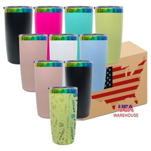 Underneath Colorful Coffee Mugs Powder Coated <b>Small</b> Size 10Oz Rainbow Tumbler With Magnetic <b>Slide</b> Lid - Product Image 2
