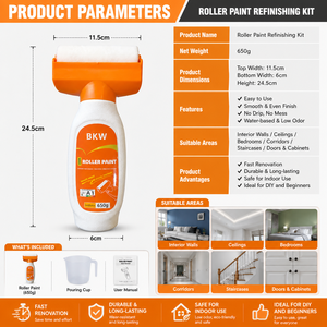 <b>Roller</b> <b>Paint</b> Refurbishment Kit for Wall Repair and Home Renovation - Product Image 3