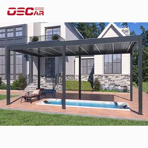 Volets en aluminium réglables 10X13 personnalisés kits de pergola de toit à persiennes persiennes mobiles pergola de terrasse de jardin - Product Image 3