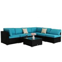 Ensemble de meubles d'extérieur modulaires en rotin noir confortable et moderne Better Homes and Garden