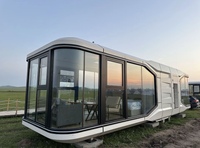 Maisons préfabriquées de luxe en acier, mini-capsules spatiales, bungalows pour hôtel, parc, villa avec salle de bain écologique