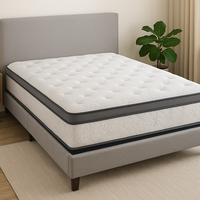 Matelas d'hôtel en mousse souple haute densité, matelas de chambre à coucher modernes pleine grandeur avec soutien à ressorts ensachés