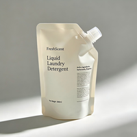 Sachet souple pour shampoing et lessive 500ml 1L, emballage liquide flexible, anti-fuite, rechargeable, imprimé sur mesure, OEM, aérosol