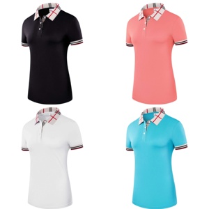 Polo de Golf ligero de secado rápido con tela de punto transpirable de manga corta de estilo informal de verano con cierre de botón - Product Image 6