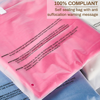 Sacs d'emballage réutilisables pour vêtements, t-shirts, pantalons, sacs en plastique transparent avec fermeture éclair, logo imprimable, imperméable