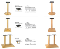 Base de table en fonte de style mid-century, 4 pieds à griffes, durable, pour mobilier de restaurant, salle à manger d'hôtel, pliable, extérieur, hôpital, vente en gros