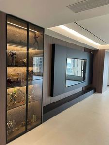 Luxury <b>TV</b> Cabinet with Wooden Panel Multi-Use Home Furniture Living Room <b>Bedroom</b> Kitchen Dining Features Storage - Product Image 6
