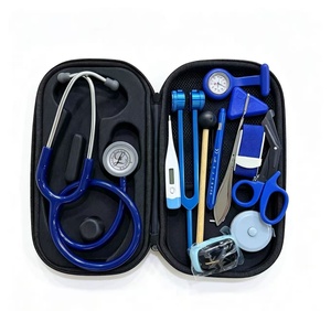 Stéthoscope à double tête, kit d'examen médical, outils de diagnostic clinique avec étui en EVA - Product Image 1
