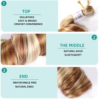 Extensions de cheveux au crochet 150g, style Body Wave, boucles françaises, pour tresses au crochet, pour femmes