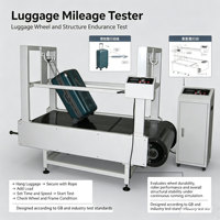 Testeur de roues de bagages avec écran LCD 0~5 km/h et tapis roulant suisse HABASIT 390*82 cm