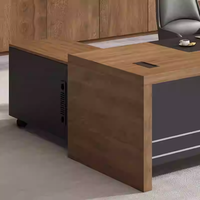 Meubles de bureau modernes et minimalistes, combinaison de table et de chaise de direction modulaire en bois
