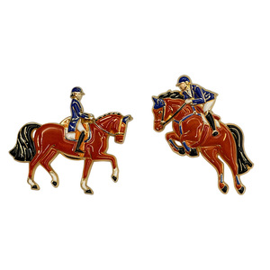 Pin Enamel Klub Berkuda, Bros Logam Berkuda Dressage, Lencana Kompetisi Lintasan Rintangan - Product Image 5