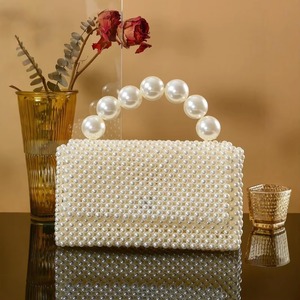 Sac de soirée tendance 2025 pour femme – Sac à main élégant et léger avec perles, pochette ouverte, sac fourre-tout quotidien élégant à porter à l'épaule - Product Image 3