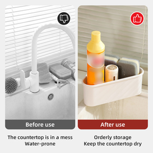 Support OEM Multi Function Triangle Filter Kitchen <b>Sink</b> Storage Basket Organizer Space Saving for Sponge Scrubber Cleaning Brush - Product Image 5