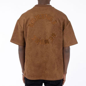 Koszulki-Camiseta de algodón para hombre, ropa de tendencia de lujo, guapo, venta al por mayor, gruesa, 2023 - Product Image 5