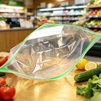 Fruit- en groente ziplock zakken met gusset, op maat gemaakte ziplock zakken voor voedselverpakkingen in de koelkast