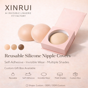 Coussinets de poitrine en silicone adhésifs réutilisables personnalisés, invisibles, sans couture, pour femmes, effet push-up - Product Image 1
