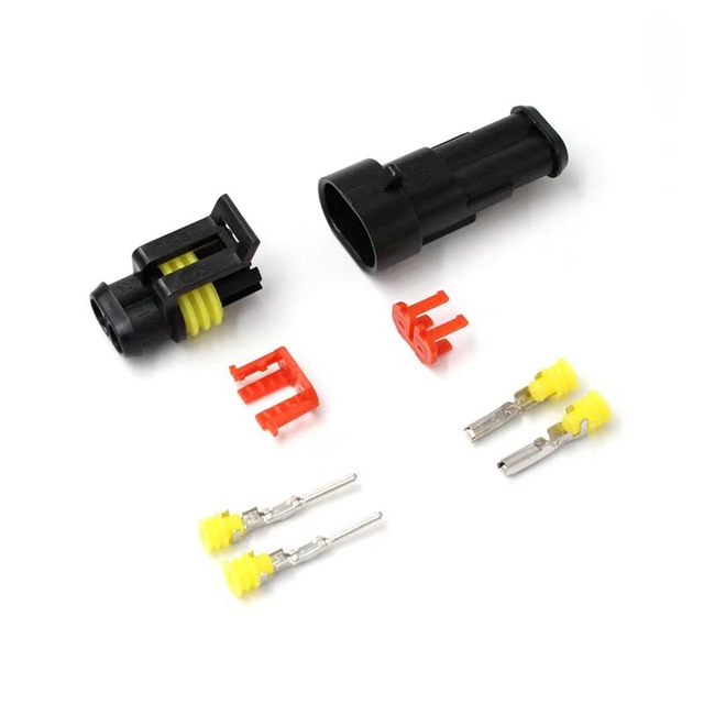 282087-1 TE AMP SUPER SEAL 1.5 SERIES 2 Pin Auto Cable Connector Waterproof Nylon Housing