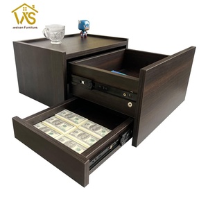 Comodino Sospeso Fluttuante a Parete con Cassetto a Scomparsa e Vano Segreto per Arredamento Decorativo - Product Image 1