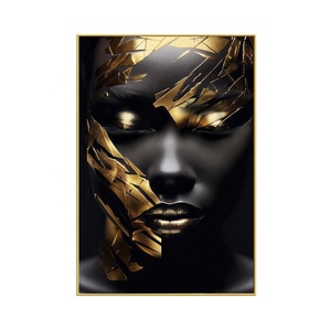JZ moderne impressions sur toile peinture grand mur Art giclée abstraite affiche <span class=keywords><strong>murale</strong></span> encadrée décorative femmes africaines impression Art déco pour - Product Image 3